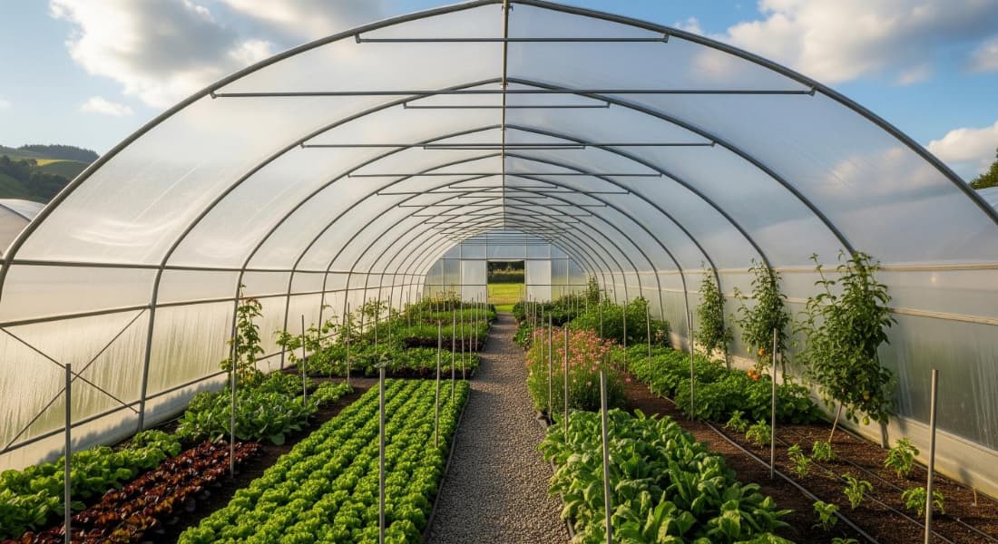 Greenhouse plastic films for agricultural structures to maintain temperature and humidity