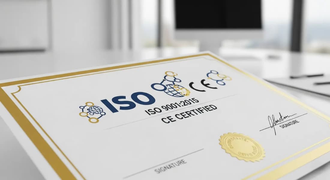 International certifications and standards such as ISO and CE for product quality assurance